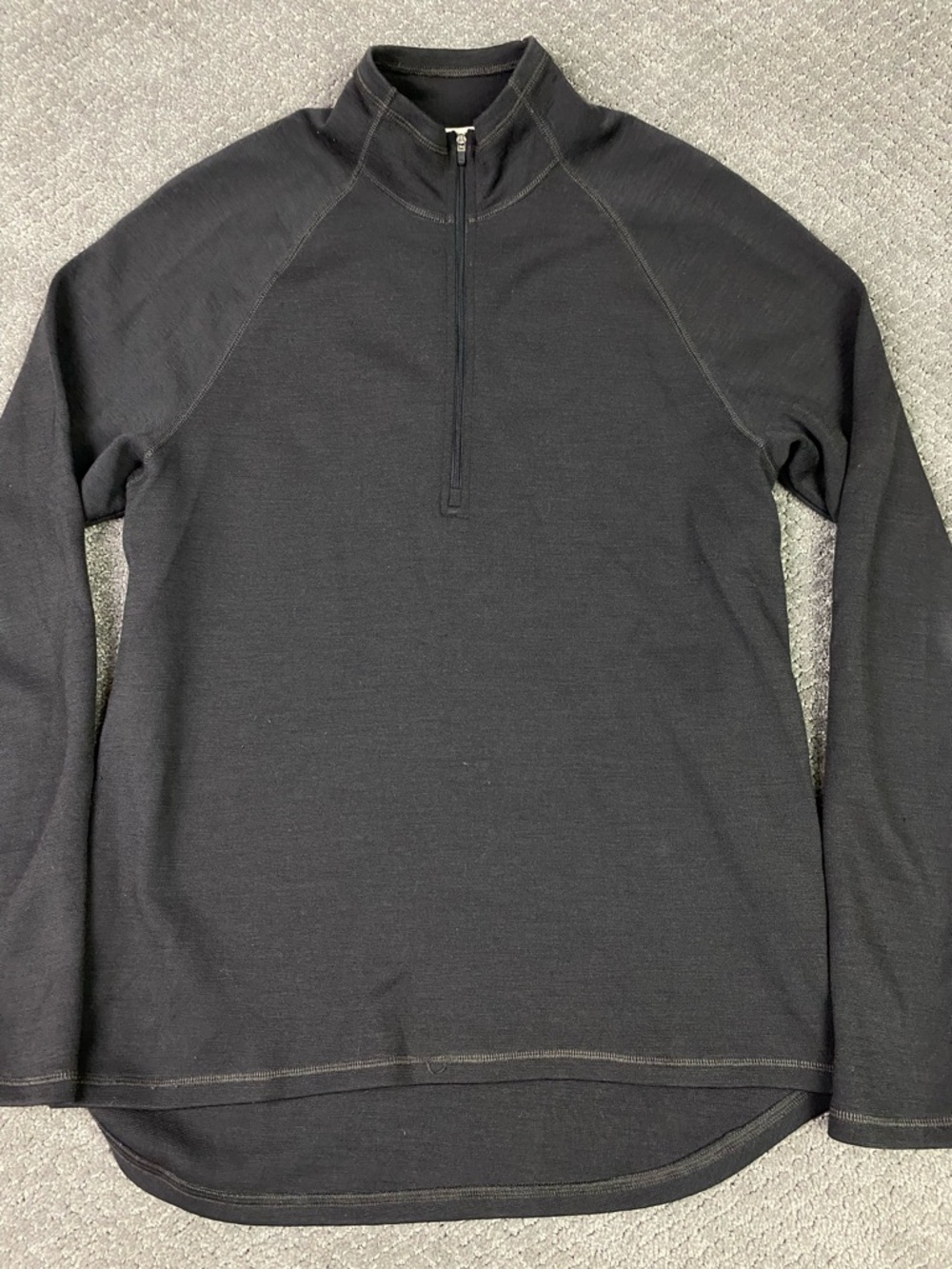 Ibex 1/4 Zip Merino Wool Pullover Sweater Men's Large Fits Like Medium Gray 1/2